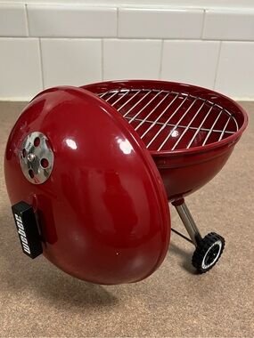 Mini Original Weber Grill Red BBQ Smoker Grate 8" X 6” Gift Teleflora Kettle
